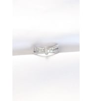 Kıvrım Model Silver Renk Zirkon Taşlı Ayarlanabilir Yüzük (Gümüş)