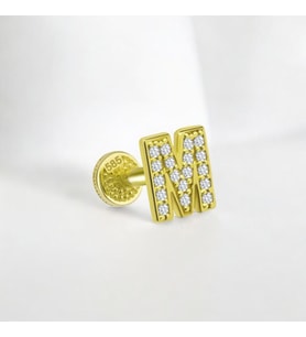 Glorria Altın M Harfi Tragus Piercing