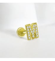 Glorria Altın M Harfi Tragus Piercing