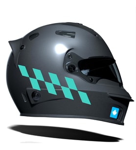 Nane Yeşili Damalı Kask Motosiklet Sticker Takımı Çınar Extreme