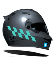 Nane Yeşili Damalı Kask Motosiklet Sticker Takımı Çınar Extreme