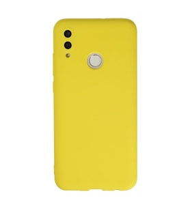 Huawei P Smart 2019 Kılıf Nano İçi Kadife Silikon - Sarı