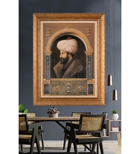 Altın Paspartulu Çerçeveli Tablo V280 (Gold)