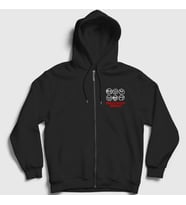 Presmono Unisex Siyah Masks V3 Hollywood Undead Fermuarlı Kapüşonlu Sweatshirt 150108tt