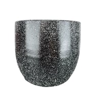 Bitki Tasarımı Siyah Granit Toprak Saksı Saksılık Salon Çiçeklik - 19 CM