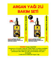 Argan Yağı 2'li (%100 SAF VE DOĞAL-SOĞUK PRES) Besleyici Etki 2x20 ml / 1.4 Fl Oz