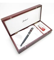 Yüzüncü Yıl (100. Yıl) Özel Set - Ahşap Premium Kutu + Roller Kalem + Usb Bellek Set - İsme Özel (Karışık)
