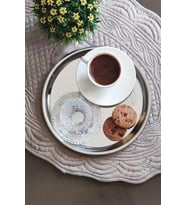 Paslanmaz Çelik Sunum Tepsisi 6'lı Set, Şık ve Fonksiyonel Kullanım