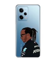Redmi Note 12 Pro 5G Uyumlu Lewis Hamilton Desenli Şeffaf Telefon Kılıfı