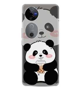 Vivo V40 5G Kılıf Boutique Baskılı Resimli Milkshake Panda Pcode -058