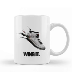 Air Jordan II 2 Designer Bruce Kilgore Released 1986 Athletic Sports Sneaker Fan Mens  s Kids Kupa Bardak Porselen