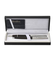 Scrikss Metropolis 78 Dolma Kalem ve Tükenmez Kalem İkili Set Siyah 