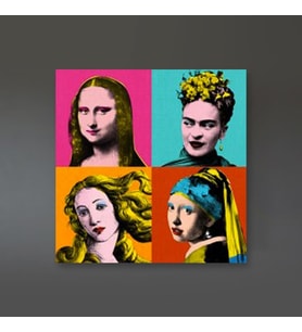 PopArt Girls Night (Frida, Mona Lisa, Pearly, Venus)
