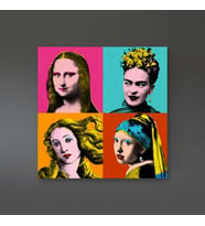 PopArt Girls Night (Frida, Mona Lisa, Pearly, Venus)