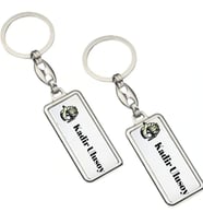 Gifttime Madencilere Özel Çift Taraf Baskılı Dikdörtgen Krom   Anahtarlık