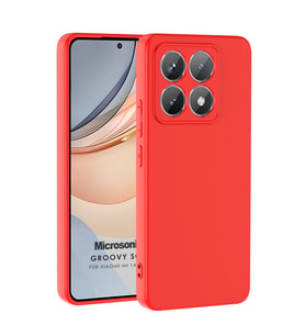 Microsonic Xiaomi 14T Pro Kılıf Groovy Soft Kırmızı (Kırmızı)