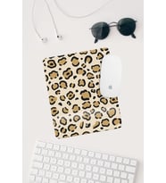 Kahverengi Leopar Desenli Bilek Destekli Dikdörtgen Mouse Pad Mouse Altlığı