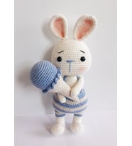Tavşan Sunny ve Dondurması Amigurumi Organik Oyuncak