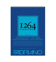 Fabriano 1264 Mix Media Çok Amaçlı Defter 300 gr A4 30 yp Üstten Spiralli 