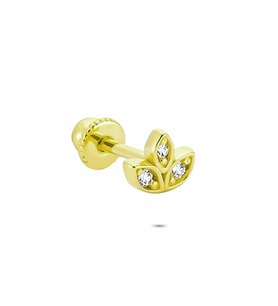 Glorria Altın Çiçek Helix Piercing