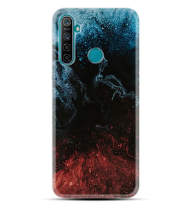 Realme 5i 5 Pro 6i 7 Pro 8 Kılıf Desemli Silikon Red Blue Black Abstact 1386