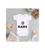 Unisex Beyaz Baskılı Zıbın
