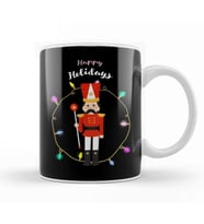 Happy Holidays Nutcracker Kupa Bardak Porselen