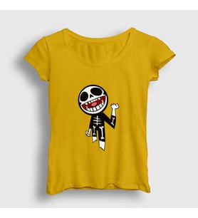 Presmono Kadın Sarı Bonesy Gorillaz T-Shirt 54378tt (Sarı)