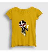 Presmono Kadın Sarı Bonesy Gorillaz T-Shirt 54378tt (Sarı)