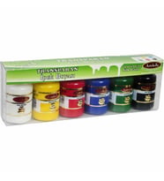Kumaş Boyası İpek Boyası Boya Seti 50ml Boya Artebella Transparan İpek Boyası ABSTİ001 50 ml 6'Lı Set - 1 (Karışık)