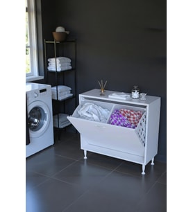 Eliusta Sare 70 cm Beyaz Sepetli Banyo Dolabı,Mutfak Dolabı 70x75x32,5 cm Oyuncak Sepeti Çok Amaçlı Dolap
