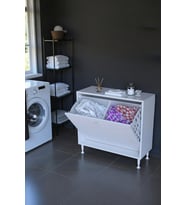 Eliusta Sare 70 cm Beyaz Sepetli Banyo Dolabı,Mutfak Dolabı 70x75x32,5 cm Oyuncak Sepeti Çok Amaçlı Dolap