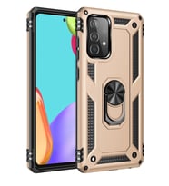 Durukar® Samsung Galaxy A52 Kılıf Sofya Yüzüklü Silikon Kapak - Gold