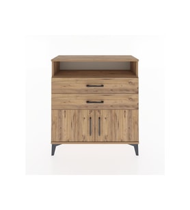 Arges Şifonyer 2 Raflı 2 Çekmeceli 2 Kapaklı 88x30x96 Çam-Çam