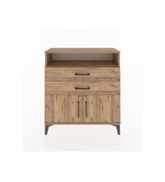 Arges Şifonyer 2 Raflı 2 Çekmeceli 2 Kapaklı 88x30x96 Çam-Çam