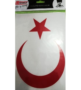 Rasyonel Ay-Yıldız Sticker Yapışkanlı A5 - 2 adet
