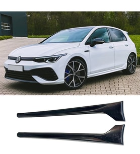 Vw Golf 8 R Yan Marşpiyel Seti Plastik 2 Adet Mat Siyah 2019 2020 2021 2022 2023 2024 2025 karlık+ek+bodykit