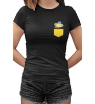 In my Pocket Siyah Kadın Tshirt