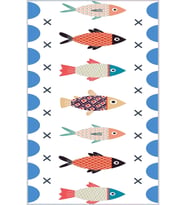 Eliana Home Baskılı, Yıkanabilir Kaymaz Taban Mutfak Halısı LNA2014 100x150 cm (Mavi)