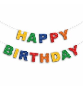 Block Partisi Happy Birthday Harf Afiş