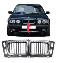 Bmw 5 Serisi E34 Ön Panjur Orta Krom Çerçeveli 1994-1996 51138148727