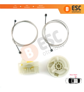 Opel Meriva MK1 A 2003-2010 93362664 İçin Arka Sağ Kapı Cam Kriko Tamir Seti