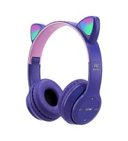 Led Kedi Kulaklı Bluetooth Kulaklık, Kulaklık Bluetooth Kulaklık, Bluetooth Kulaklık, Katlanabilir Bluetooth Kulaklık Purple