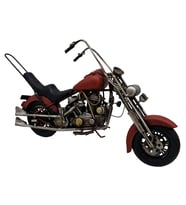 Claret Cherry Longer Chopper Metal Dekoratif Motosiklet - Büyük Boy