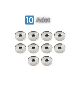 10 Adet Metal Küllük Büyük Kapalı, Elit Tasarım, Dayanıklı ve Şık