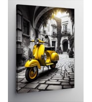 Kanvas Tablo Vespa Motoru