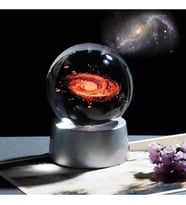 Renk Değiştiren Samanyolu Galaksi Toz Bulutu Nebula Galaxy Led Işıklı Cam Ay Küre