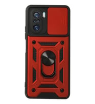 Mey İthalat® Poco F3 Kılıf Pars Lens Yüzüklü Silikon - Kırmızı