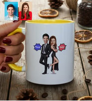 Kişiye Özel Karikatürlü Cool Sevgililer Kupa Bardak Sevgililer Günü Hediyesi