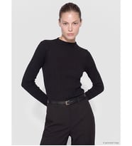 LCW EVERYDAY Siyah Dik Yaka Kadın Fitilli Body